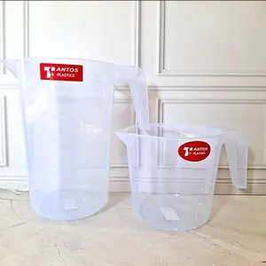 Gelas Ukur Takar Bening Cup 1liter / Gelas Takar 1000 ml / Takaran Plastik Measuring Cup Tantos