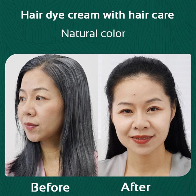 500ML Herbal Black Hair Shampoo Hair Dye Shampoo Professional Turn Your White/Gray Hair Into Black In Just 5 Minutes Non-irritating Hair Color Shampoo