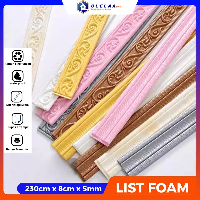 Wall Border List 3D Foam Walpaper Dinding List Sticker 0