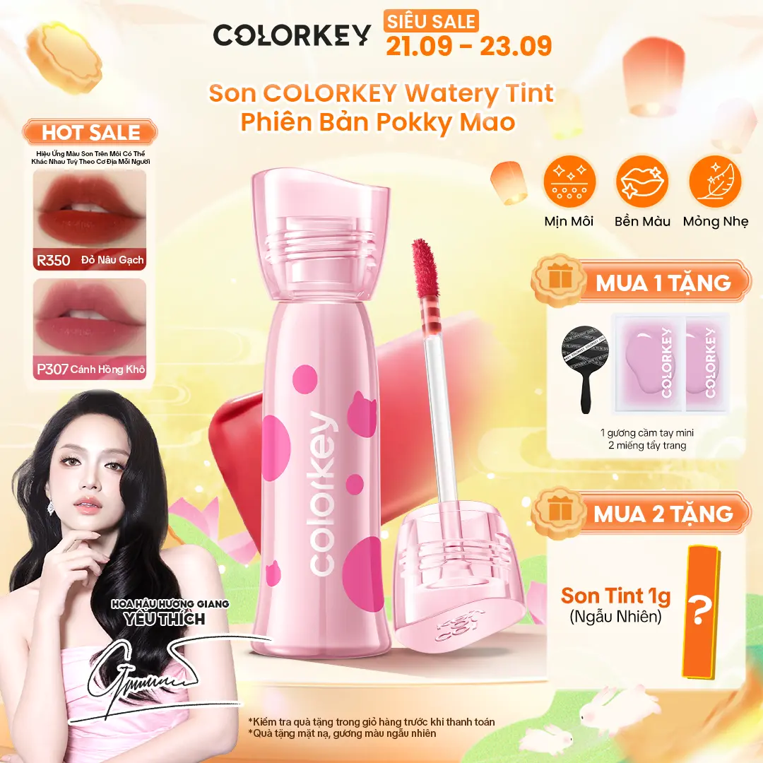 [PHIÊN BẢN POKKY MAO] Son COLORKEY Soft Matte Water Tint Bản Nâng Cấp Bền Màu, Chất Son Ẩm Mịn Như Sương 2.5g