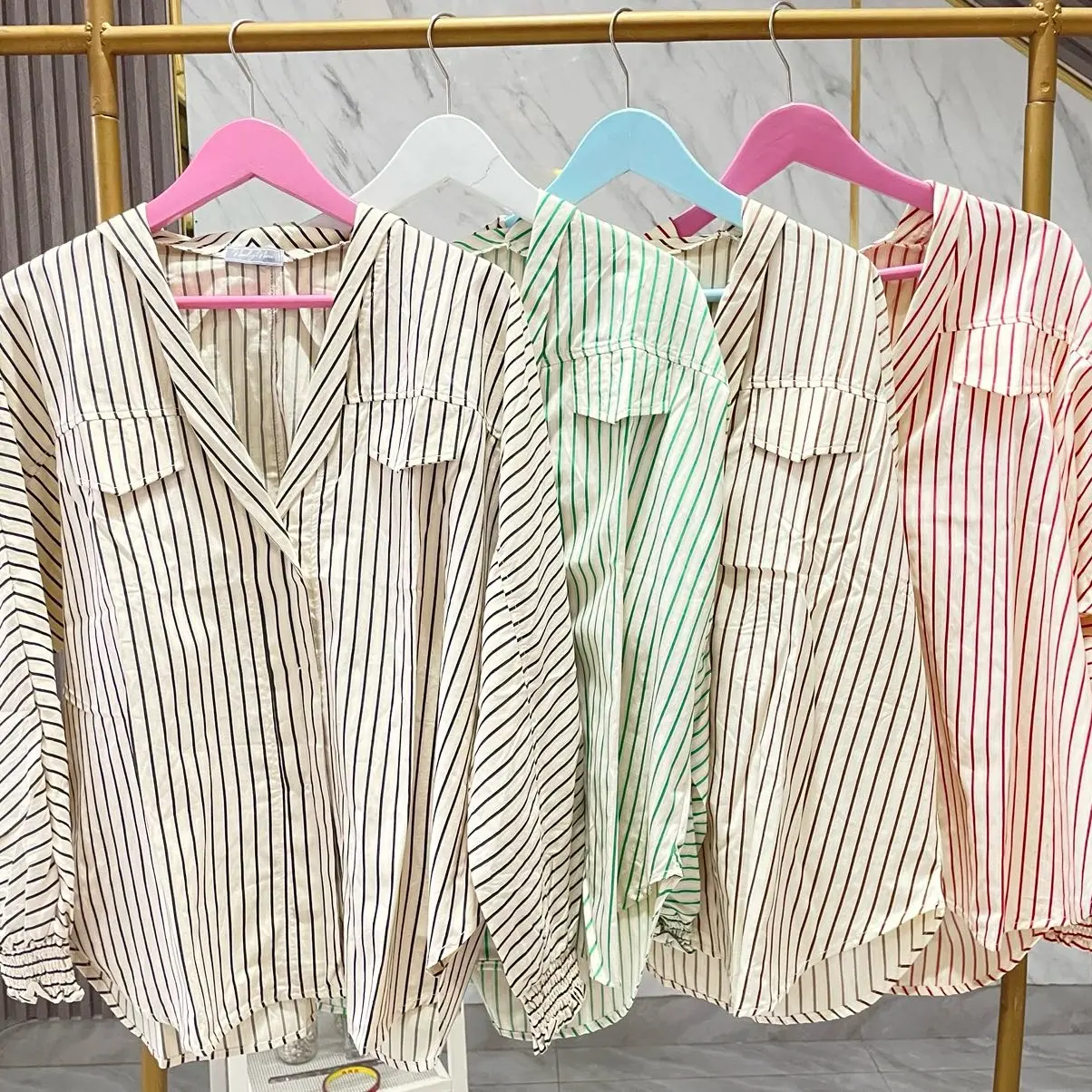 Blouse Salur Ninety Nine BKK Kemeja Salur BKK