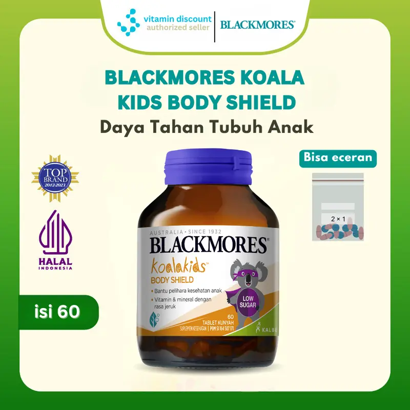 [ASLI] Blackmores Koala Kids Body Shield Daya Tahan Tubuh Anak Low Sugar 0