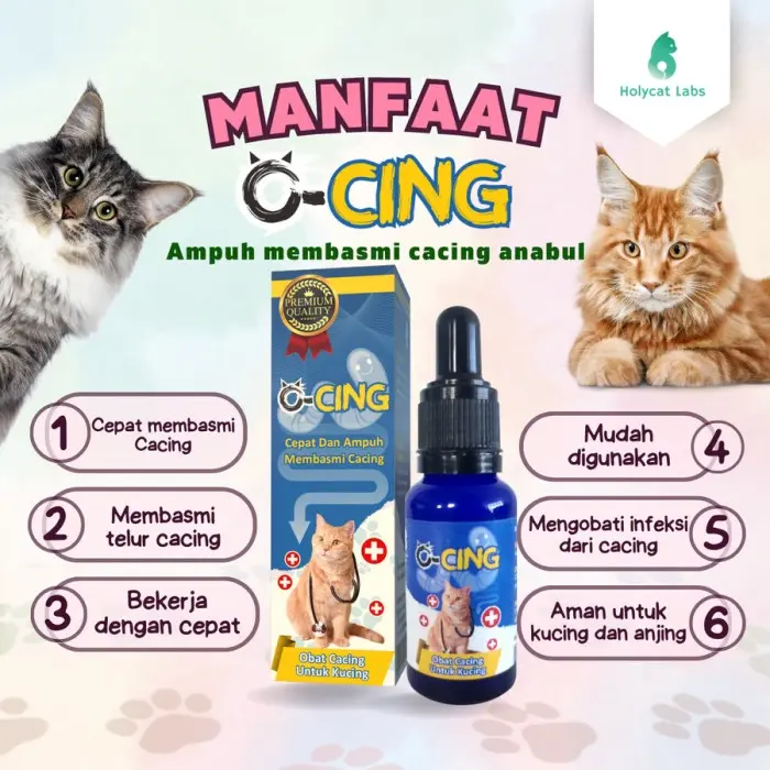 O-Cing 20mL -  Cacing Kucing Ampuh Membasmi Cacing 1