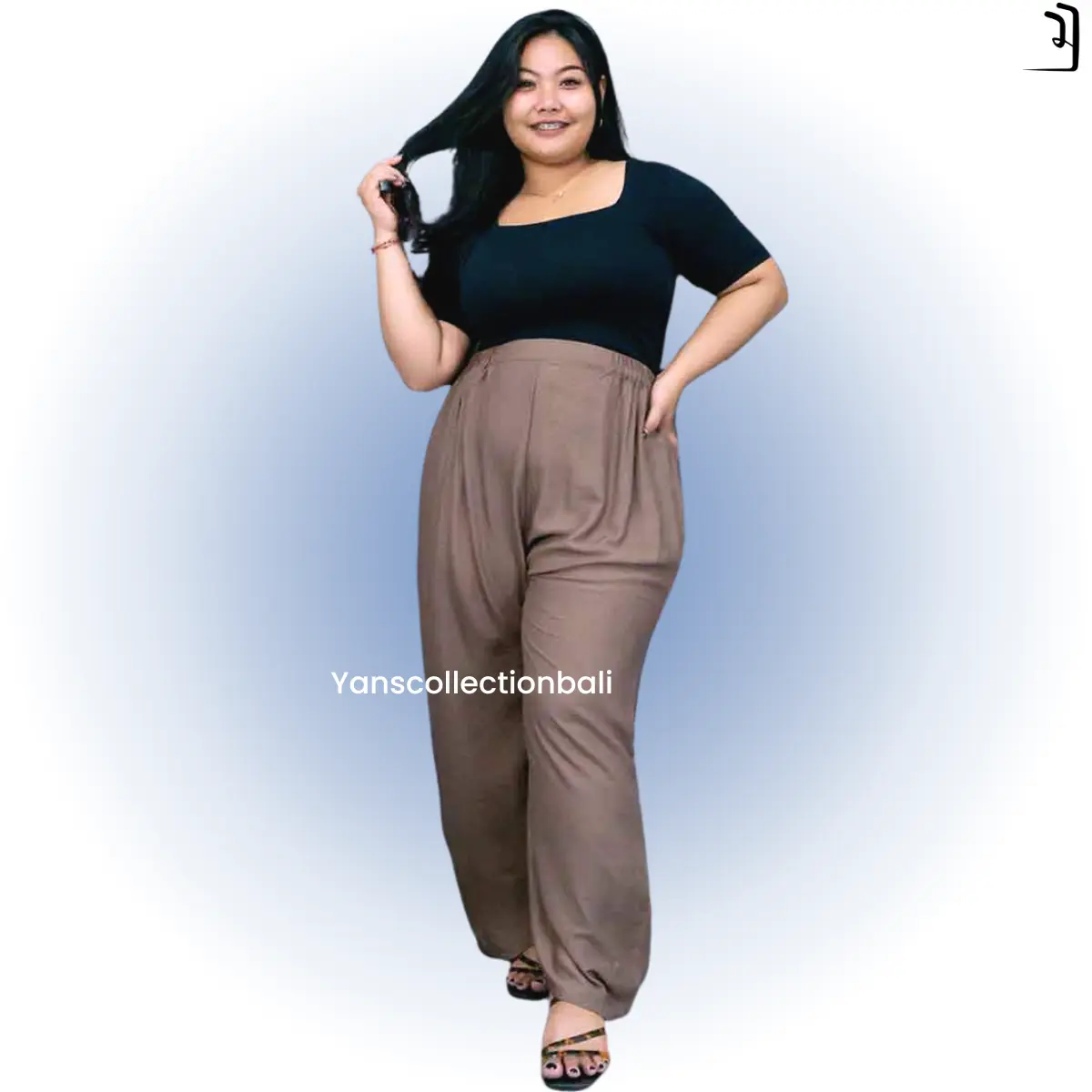 Kulot HW Super Jumbo BALI Panjang Non & Resleting Wanita Celana