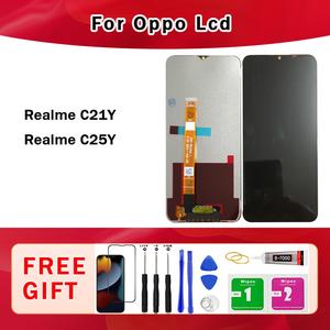 For Oppo Realme C21Y  Realme C25Y Lcd Phone Touch Screen Replacement,Send Protective Film,Tools and glue,Cellphone Accessory Installation,Smartphone Device.