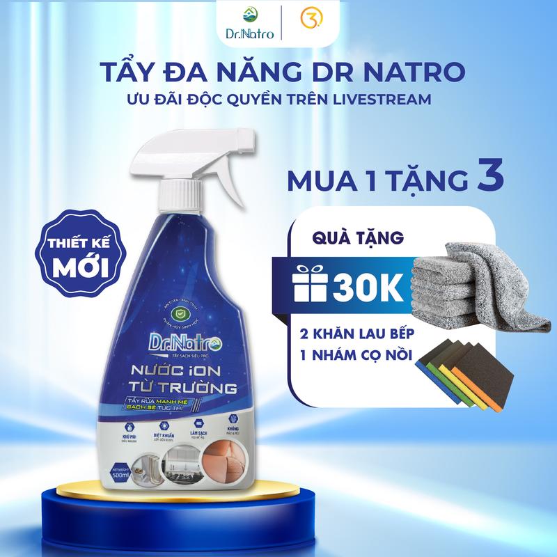 Tẩy đa năng Dr Natro tẩy xoong nồi cháy khét, tẩy dầu mỡ bếp ga, bếp điện, tẩy ri sét inox, cặn canxi vời inox, kính