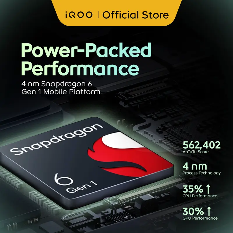 vivo iQOO Z9x (12/256) Snapdragon 6 Gen 1 4nm (ANTUTU 570,456+), 6000 mAH, 1000 nits 120hz eye-care display, Dual Stereo Speaker] 3