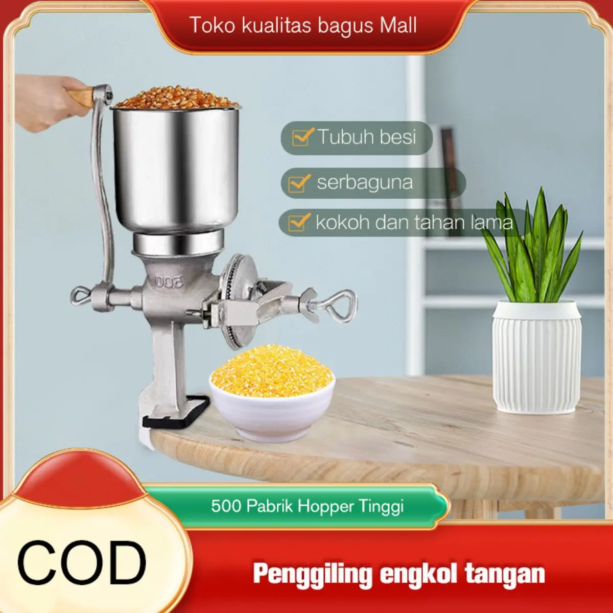 [COD]Mesin penggiling engkol tangan,Penggiling engkol tangan mini,Pabrik kacang yang dioperasikan dengan tangan,Mesin penggiling engkol tangan,Penggiling Manual,