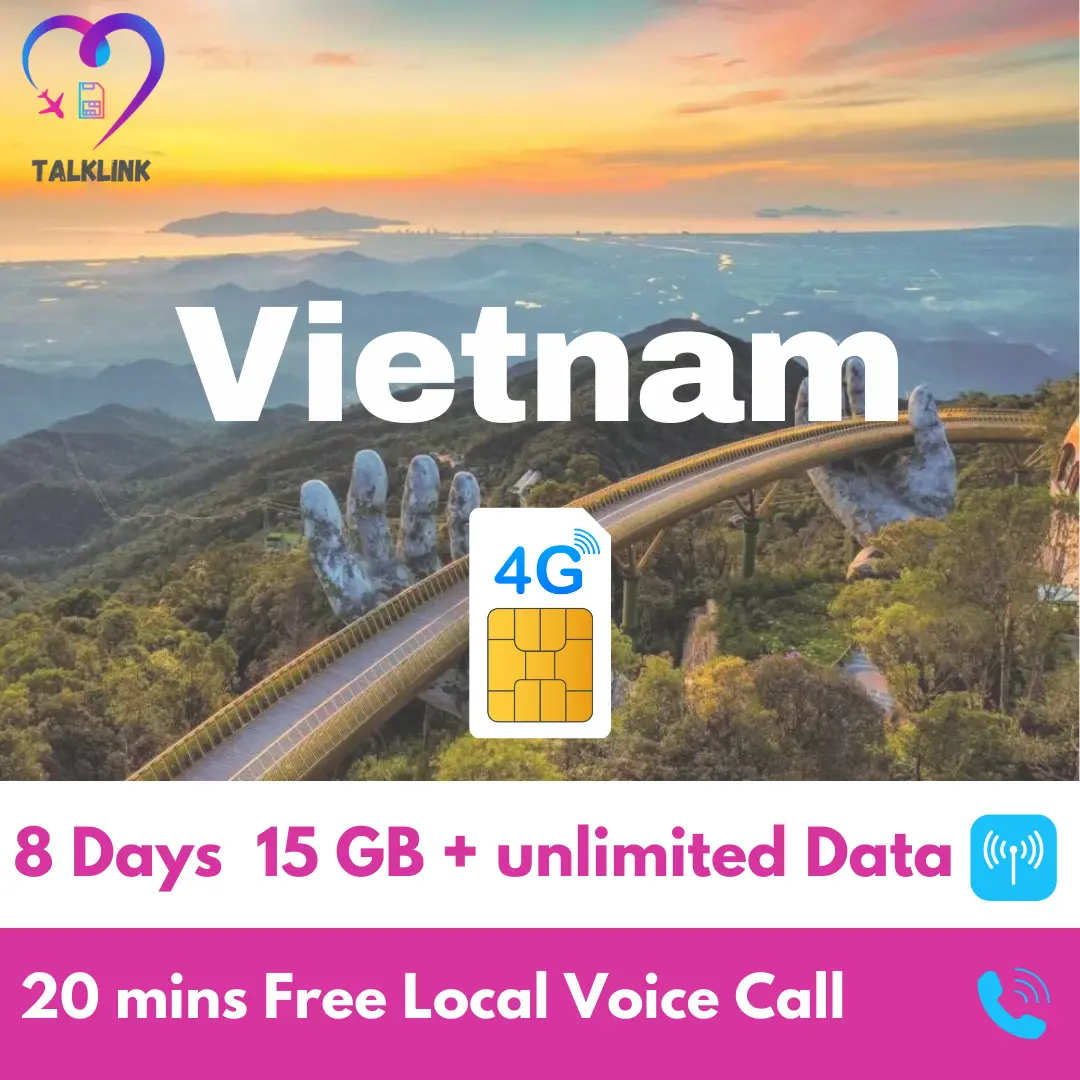 Vietnam Physical SIM Card 8 Days High Speed Unlimited Data Travel Physical SIM Card | No Registration Required