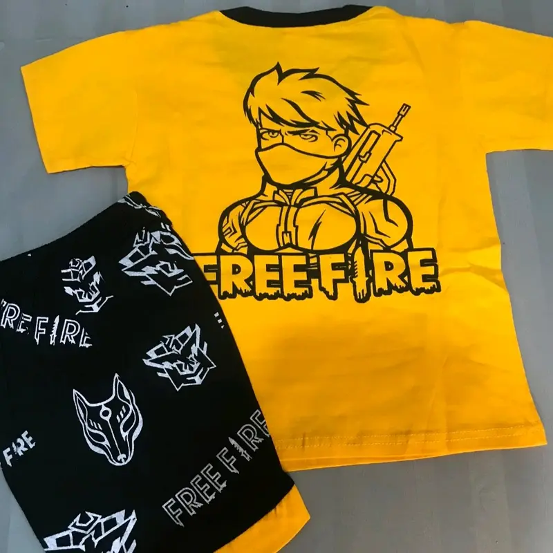 SETELAN KAOS ANAK KATUN COWOK TANGAN PENDEK CELANA PENDEK (WARNA RANDOM) Fashion 7