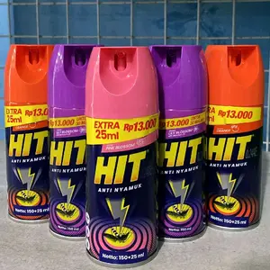 HIT Aerosol Semprot Anti Nyamuk dan Kecoa - Wangi Jeruk dan Lavender 150ml (12500x5)