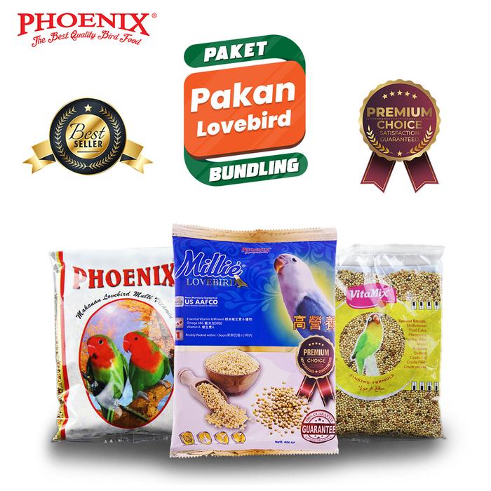Gambar PAKET LOVEBIRD Bundling Pakan Burung Lovebird Phoenix Pakan Burung dari Phoenix Petfood Indonesia Kab. Bogor Tokopedia