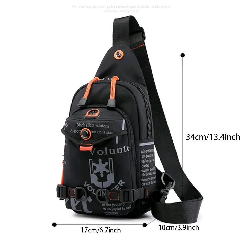 sling bag pria haoshuaii tas selempang pria  haoshuaii terbaru bisa cod waisbag pria Cowok Slingbag terbaru 2024 Waistbag Kanvas Pinggang Kulit Hitam