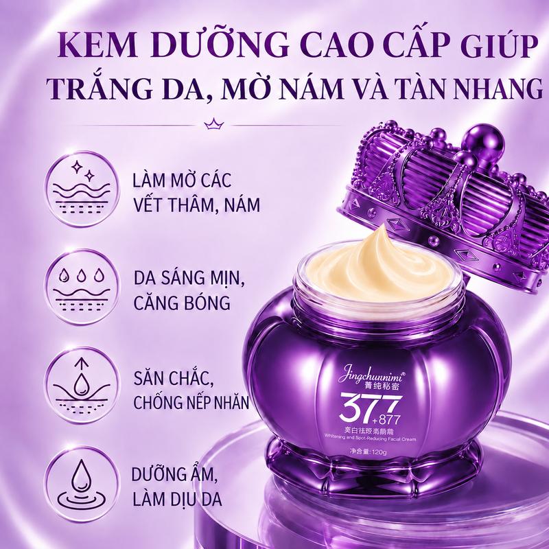 Kem dưỡng cao cấp - hỗ trợ làm trắng da, mờ nám & tàn nhang | chứa 377, giúp da săn chắc, chống nhăn & dưỡng ẩm (120g)