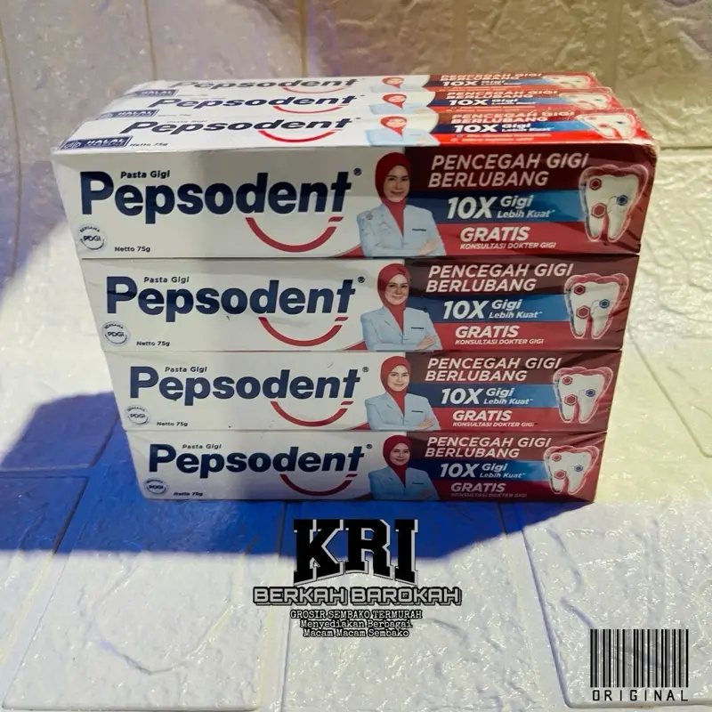 Paket Pasta Gigi Pebsodent 75gram - Isi 12 Pcs Penyegar Mulut Pembersihan