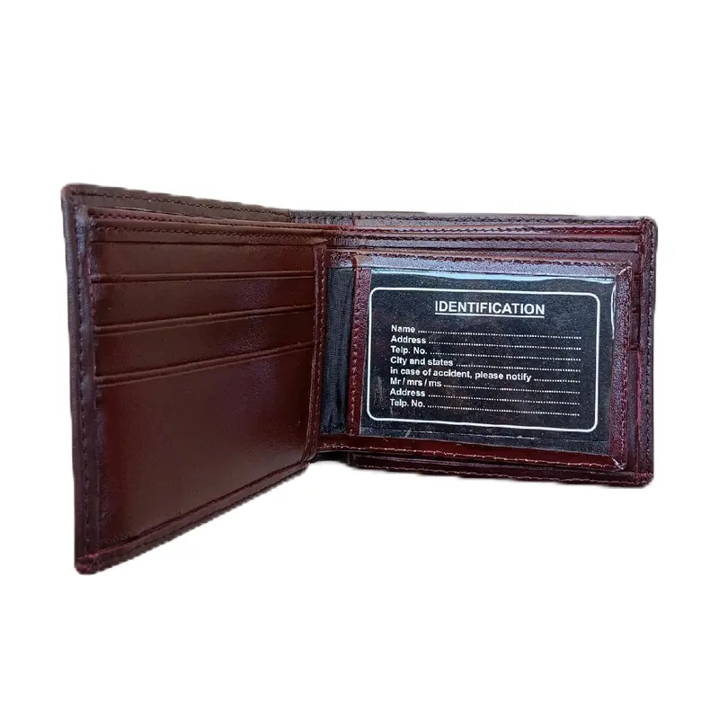 Dompet Pria Kulit Sapi Kickers Simpel Elegan 6+2 Slot Kartu Resleting - Barang Baru Uang Koin Masuk 6