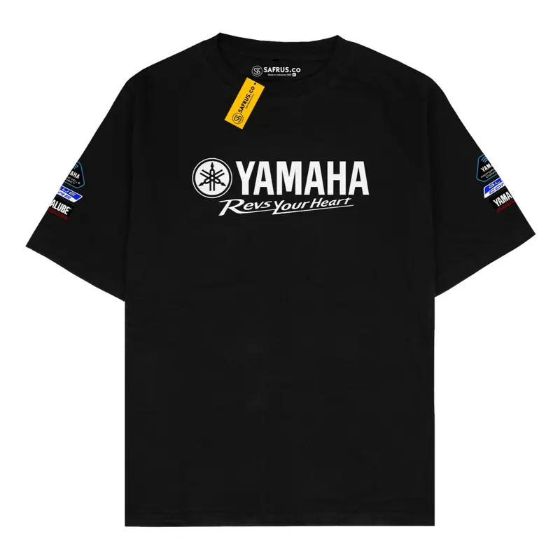 Safrus - Kaos Baju Distro Yamaha Revs Your Heart Factory Racing Connected Blue Core Yamalube Kaos Motor mr1Pakaian Unisex Pria Wanita Termurah Cotton Combed 24s Sablon Digital KSN1 Katun Nyaman 1