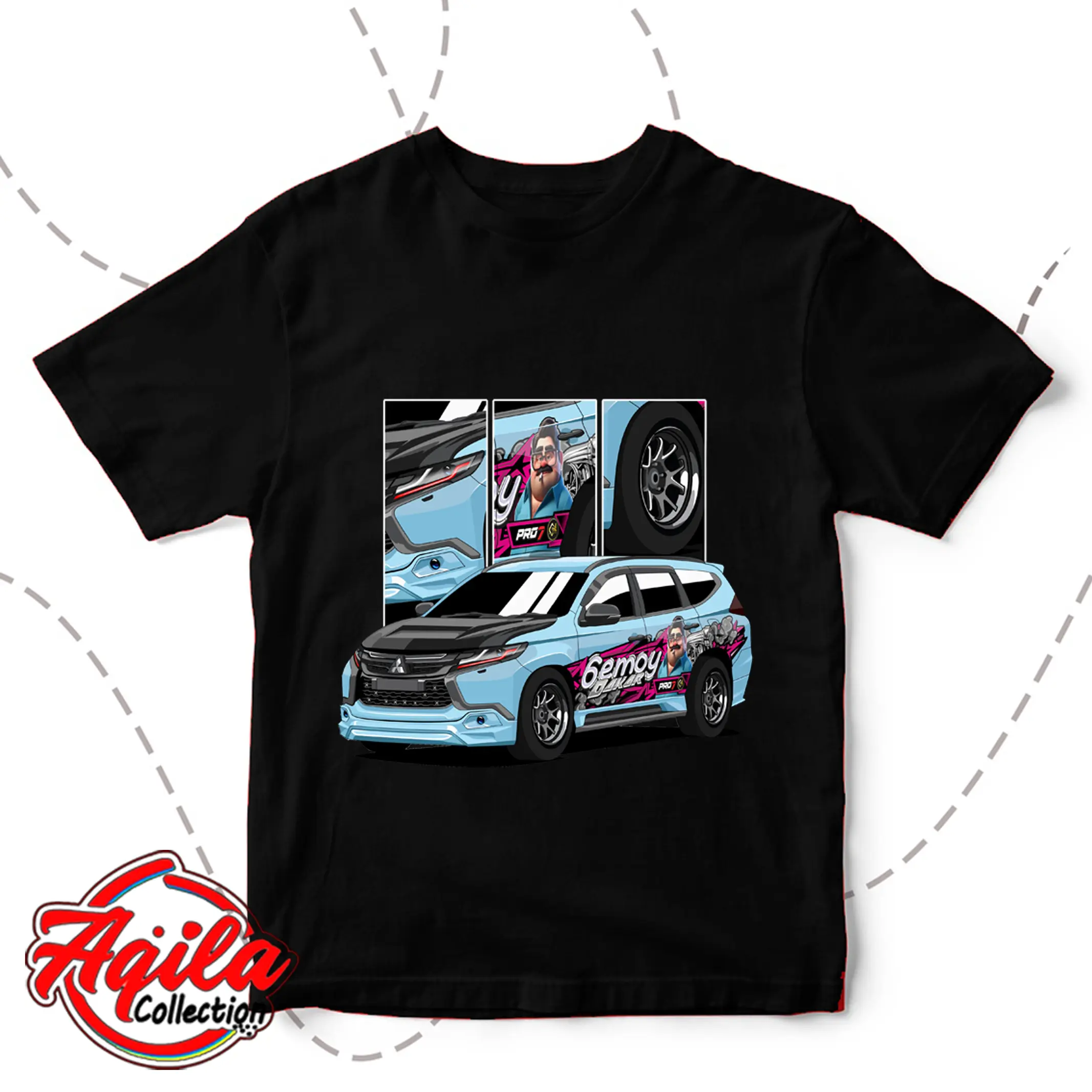 Kaos Anak GEMOY Mobil Motif Katun 30S Fashion