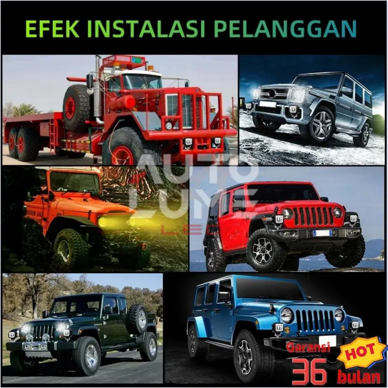 【Autolume】Lampu Tembak Mini 2 Mata – LED Owl 4D, Sorot Lebar, Waterproof, 12V 25W - Garansi 3 Tahun 3