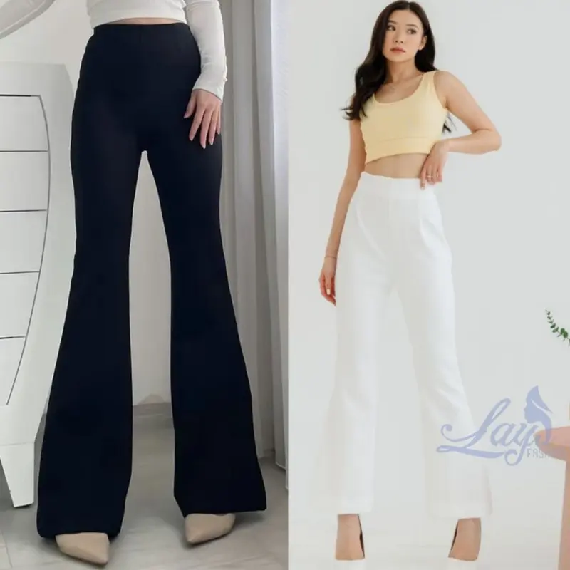 Flare Pants - Celana Highwaist Flare Pants - Highwaist Kulot Cutbray 1