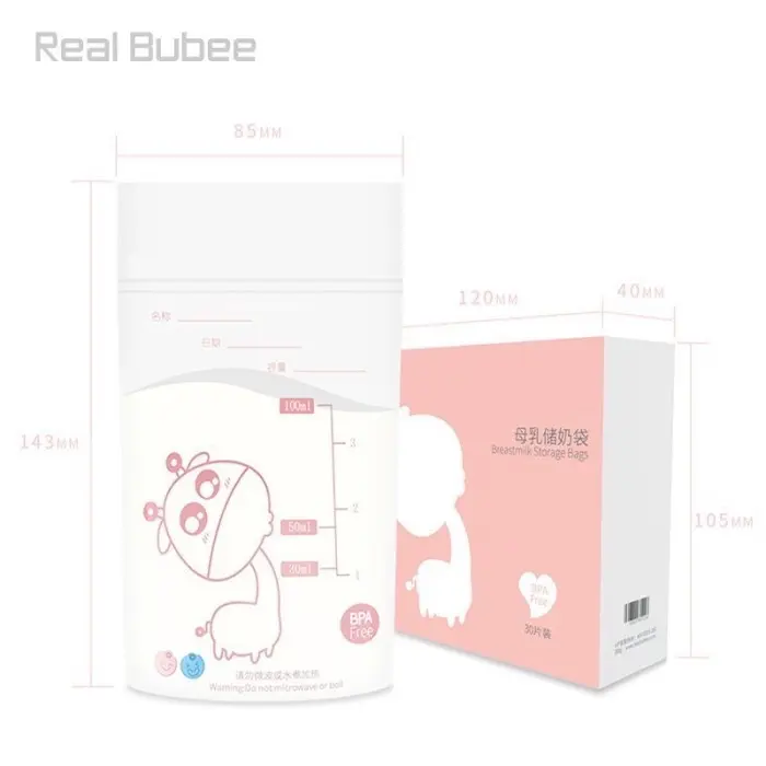 Kantong ASI Silikon Real bubee 100ml Bayi Original Kantong ASI Bayi Kids White 2