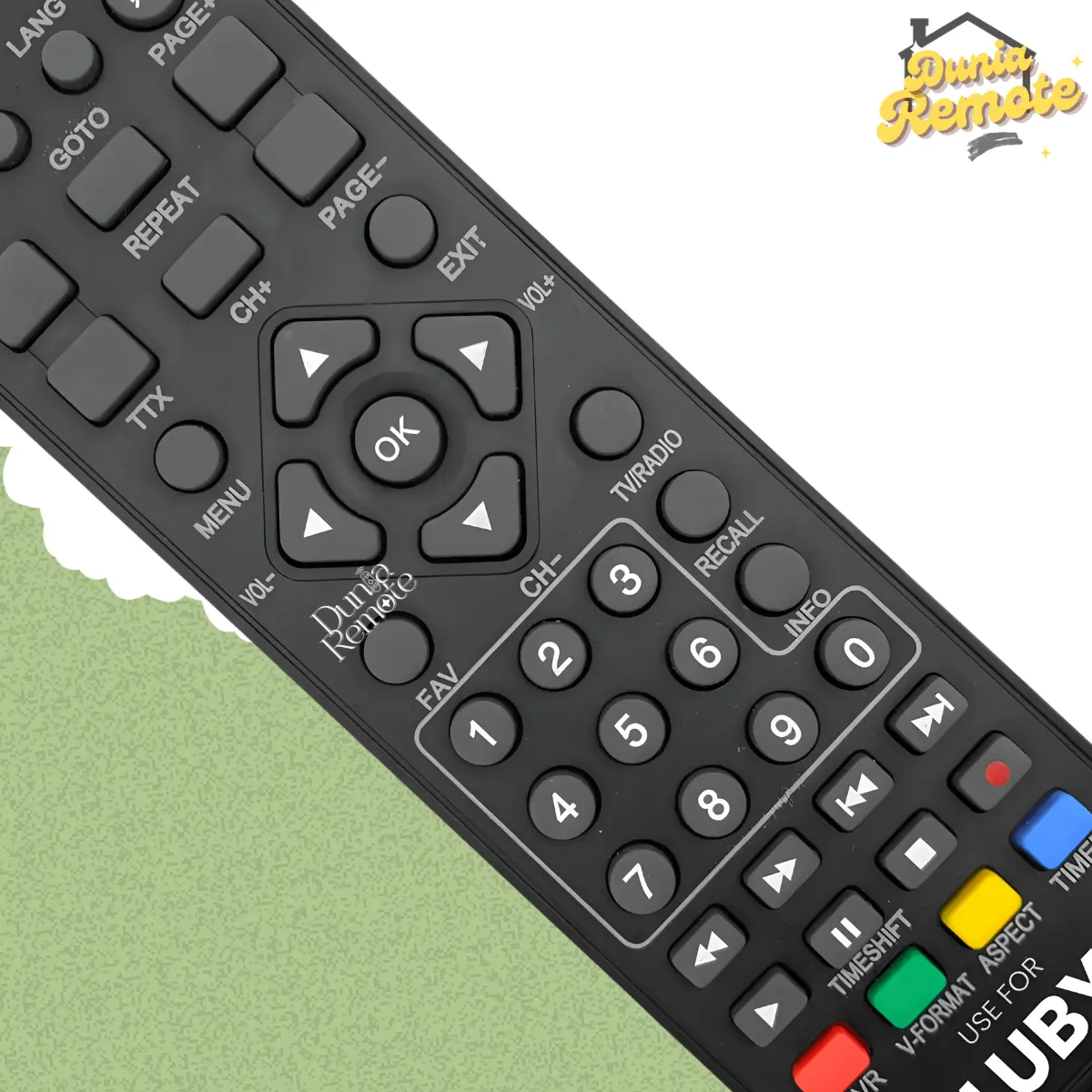 Remot Remote Set top box LUBY DVB T2 Parabola Advance PIOLINE NEW Hinomaru no setting