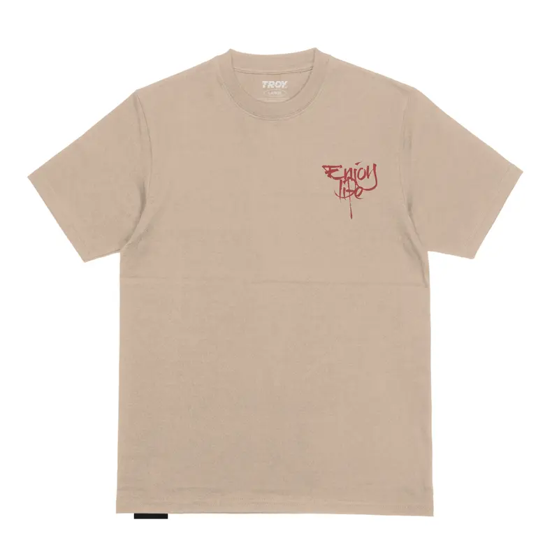 Troy Company Tshirt Brown Latte Enjoy Life - Kaos Pria Lengan Pendek Coklat Latte MT 2778 2