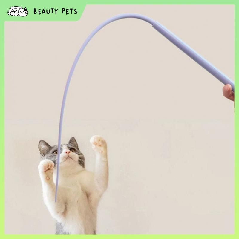 BP-020204 Pet Mainan Kucing Buntut Tikus Cicak Mouse Tail Silicone Cat Teaser Pet Mainan Interaksi Tongkat 2