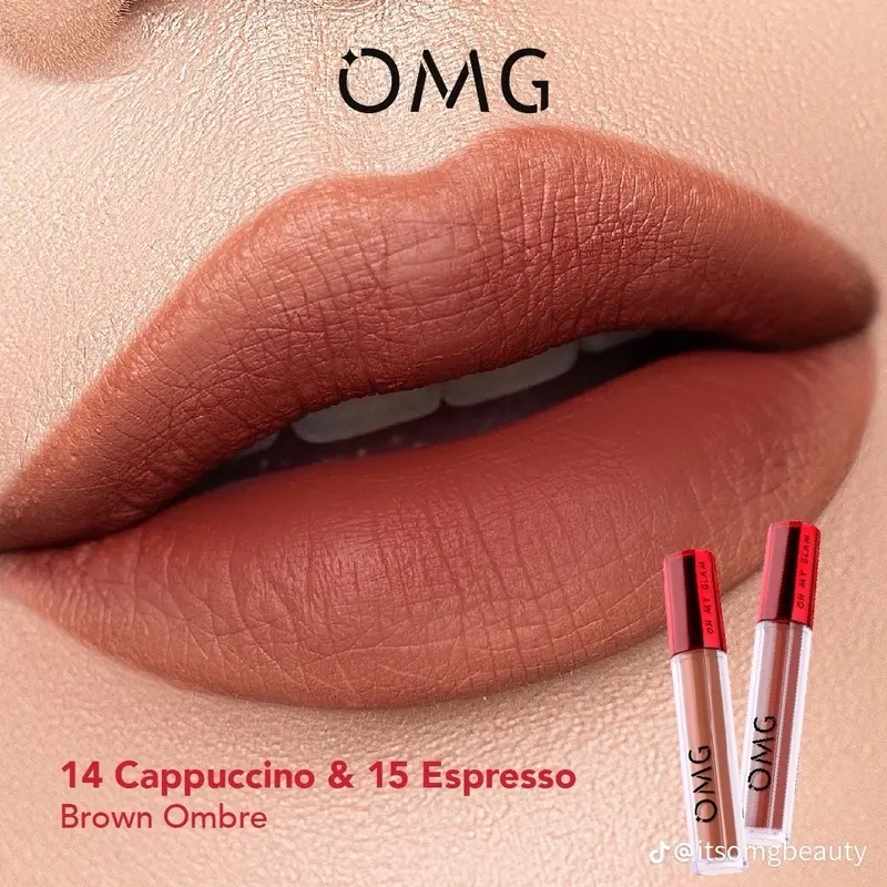 PAKET OMBRE OMG LIPCREAM | BUNDLING 2 PCS OH MY GLAM LIPCREAM Waterproof Bibir 3