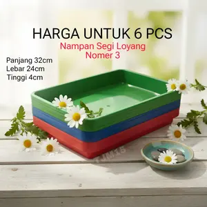 Paket 6 Pcs - Nampan Segi No.3 Ukuran 32cmx24cmx4cm Nampan Loyang Segi Baking Tray Foodgrade