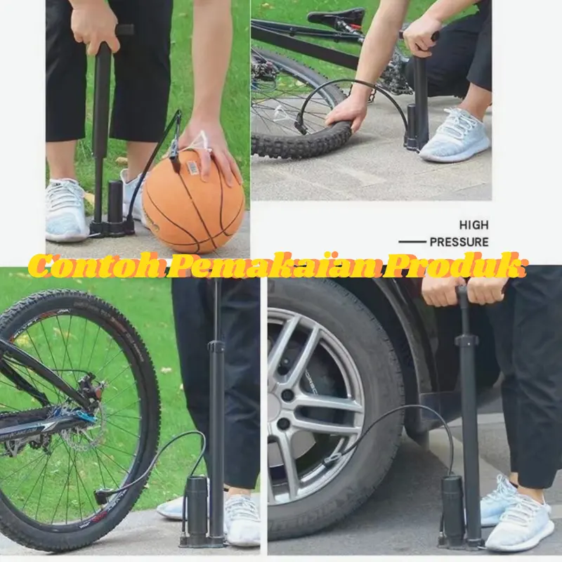 Pompa Angin Tangan VPR Pompa Angin Ban Sepeda dan Motor Kompa Speda Manual Dual Pentil Steel PVC - Pacific Aksesoris Sepeda Tinggi 40cm/60cm 6