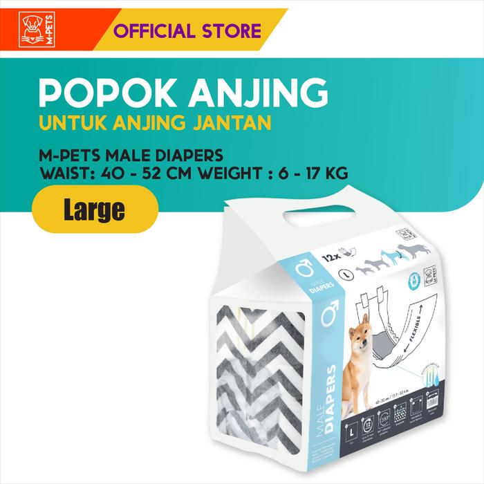 Gambar M-Pets Diapers Male Dog - L (8-15 KG) / Popok Anjing dari M-Pets Volk Pets Indonesia Kota Administrasi Jakarta Barat Tokopedia