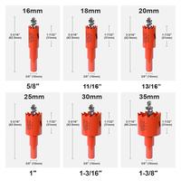 Gambar ALLEFIX Set Mata Bor Hole Saw 6Pcs 16-35MM Baja HSS & M42 Kekerasan Tinggi Cocok untuk Kayu PVC dan Gipsum - 6910 - 6910 dari ALLEFIX Kota Surabaya 5 Tokopedia