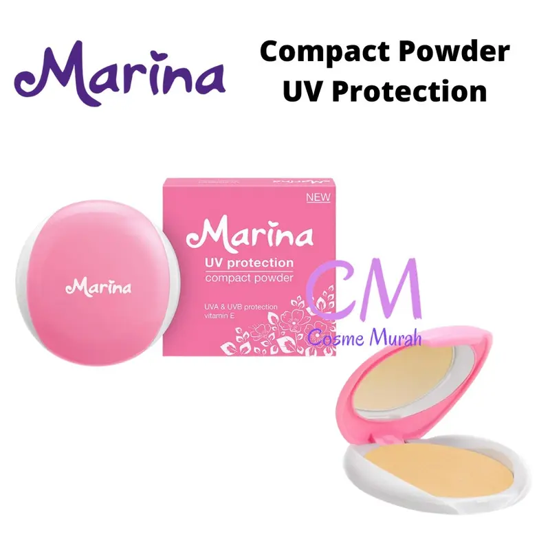 Marina Compact Powder UV Protection 12gr / Bedak Padat by cosme murah 0
