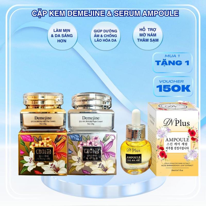 CẶP KEM DEMEJINE 20g cùng Serum Ampoule hoặc Serum Dn Plus Meso Ha