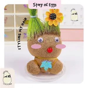 Grass Doll Blossom Doll Tanaman Bentuk Horta Unik Bunga Mainan Tanaman Anak Boneka Rumput Bunga