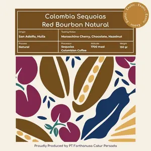 Colombia Sequoias Red Bourbon Natural - Biji Kopi - Kopi Arabika by FORTH Coffee Co.