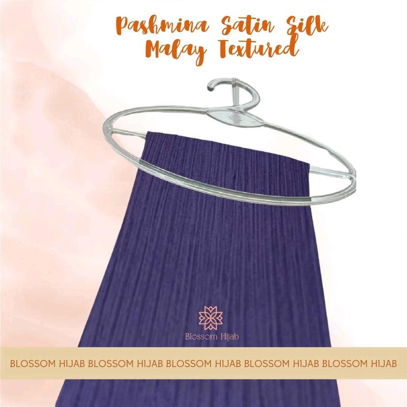 BLOSSOM HIJAB PASHMINA SATIN SILK MALAY TEXTURED 5