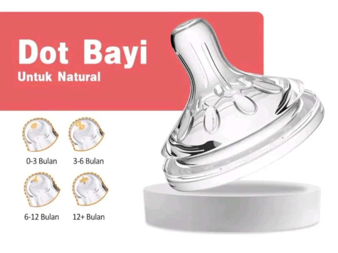 NIPPLE SILICONE WIDE NECK SPIRAL 1PCS (NM) / NIPPLE SILICONE 5,5CM COCOK BUAT BOTOL WIDE NECK ADVENT NATURAL / PIGEON / DOT ANTI PERUT KEMBUNG / PENGANTI KEPALA DOT BESAR / BPA FREE