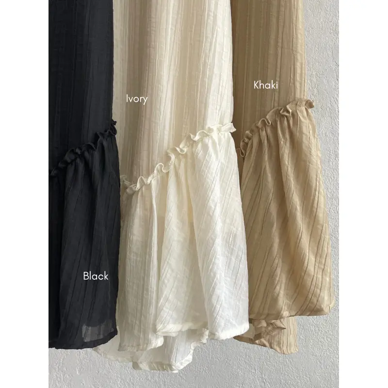 Fwdaily - Livia Skirt (Ruffle Skirt Maxi Wanita - Skirt Texture Wanita - Raya Collection - Koleksi Hari Raya Lebaran) 6