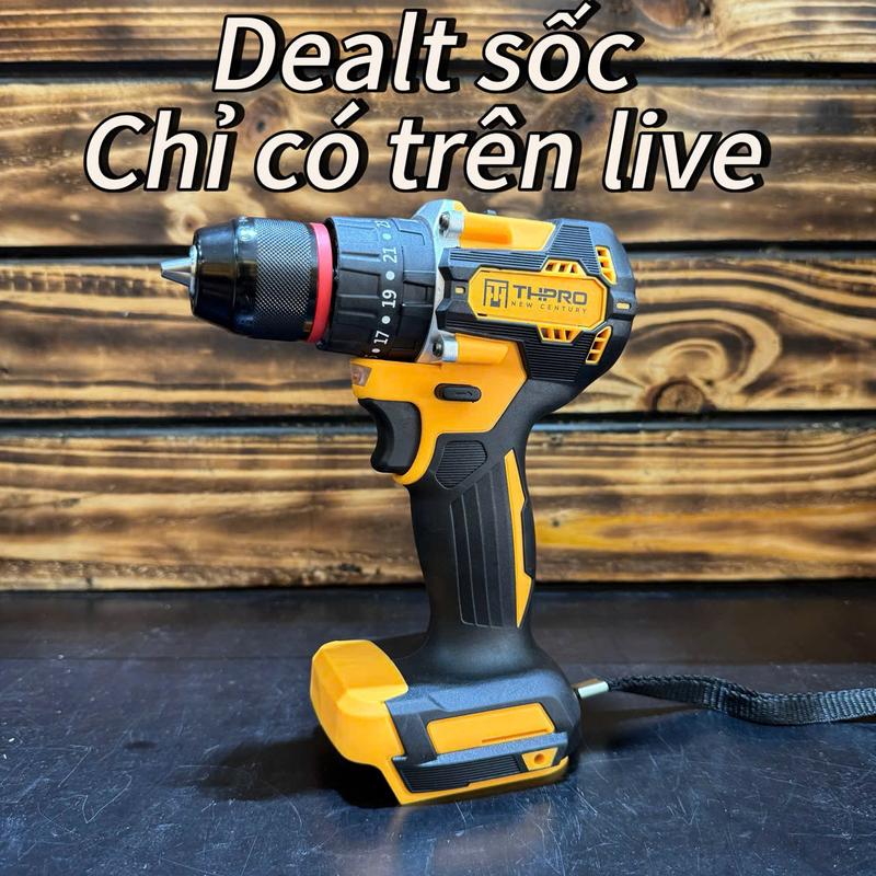 [LIVE] Thân khoan 10ly THPRO Autolock Không chổi than 3 chức năng chân pin phổ thông