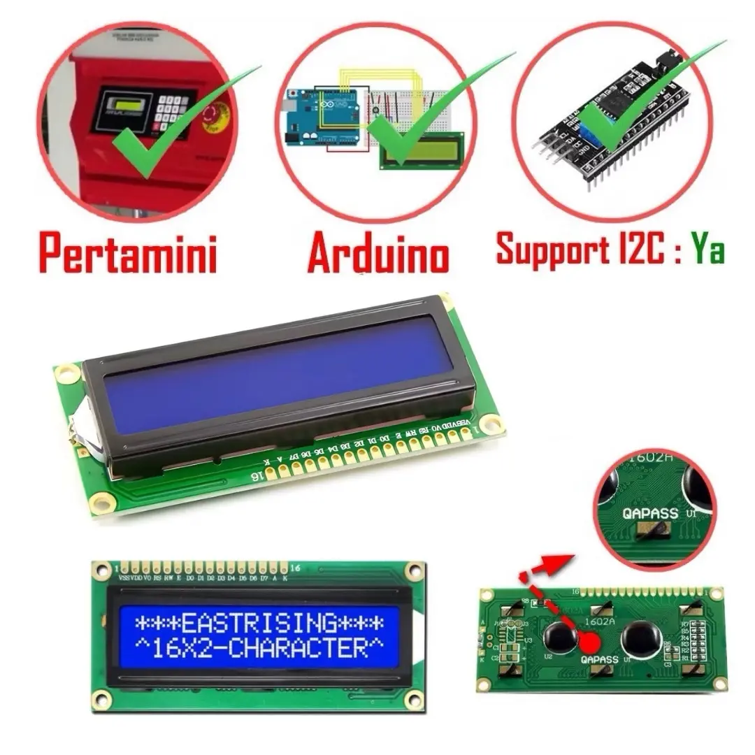 ￼Lcd 1602 16x2 blue biru display Arduino uno R3 Mega