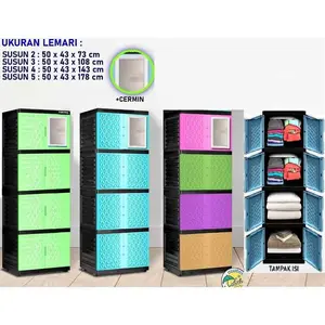 LEMARI DIAMOND KACA 4 SUSUN / LEMARI DIAMOND KACA 3 SUSUN / LEMARI PLASTIK MURAH / LEMARI PLASTIK PREMIUM