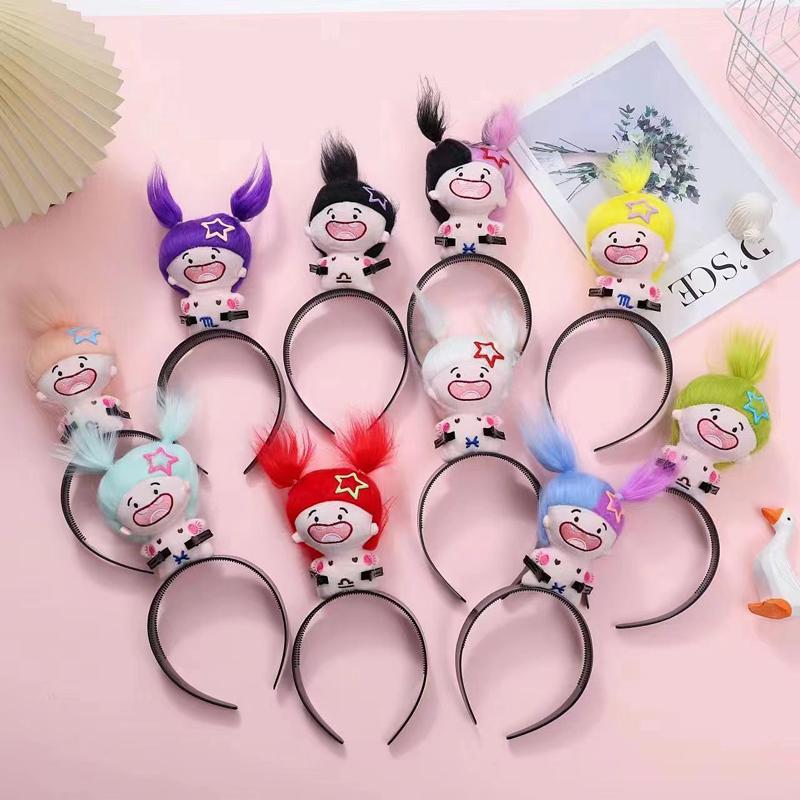 Product Introduction of New personality funny, toothless cotton doll, fried hair, funny headband, girlfriend photo props 1