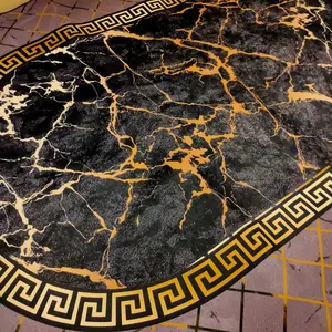 (HF) X VIDIA UTAMI Karpet Bundar Polyester UK 140x210CM Motif Eropa PREMIUM Anti Slip HIGH QUALITY