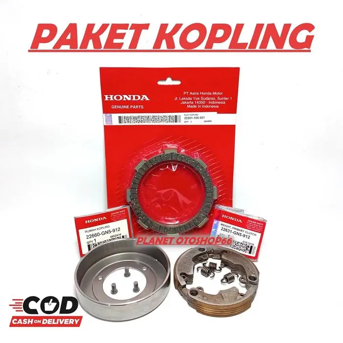 Spesial Paket Kopling Supra / Grand / Supra X / Astrea / Star / Prima / Gn5 Paketan Komplit Lengkap Kampas Kopling / Mangkok Kopling / Kampas Ganda  / Otomatis Kopling / Lonceng + Plate / Plat  +Otomatis Ganda 0