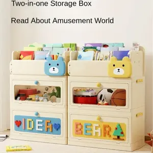 rak buku anak  Bookshelf Rak multifungsi lemari buku penyimpanan mainan anak lemari anak