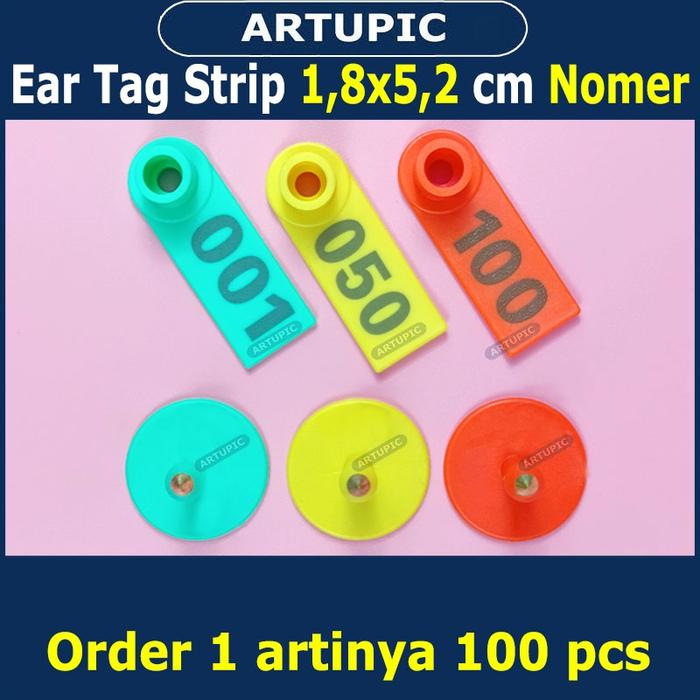 Gambar Ear Tag Strip 1.8x5.2 cm Nomer Per100 Anting Penanda Eartag Necktag dari Artupic Peralatan Peternakan Kota Tangerang Selatan Tokopedia