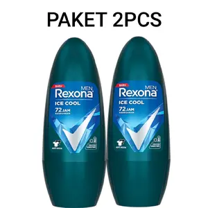 PAKET 2PCS, REXONA DEODORAN MEN ROLL ON ICE COOL 2x45g