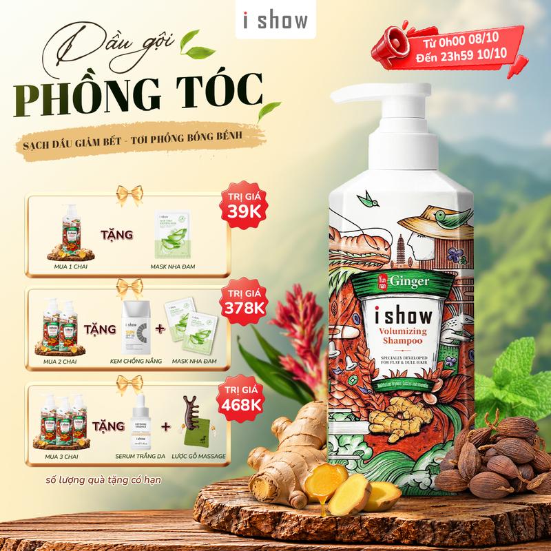 Dầu Gội Phồng Tóc Lâu Bết Hỗ Trợ Kiềm Dầu Sạch Gàu Giảm Ngứa - 48H Phồng Bồng Bềnh
